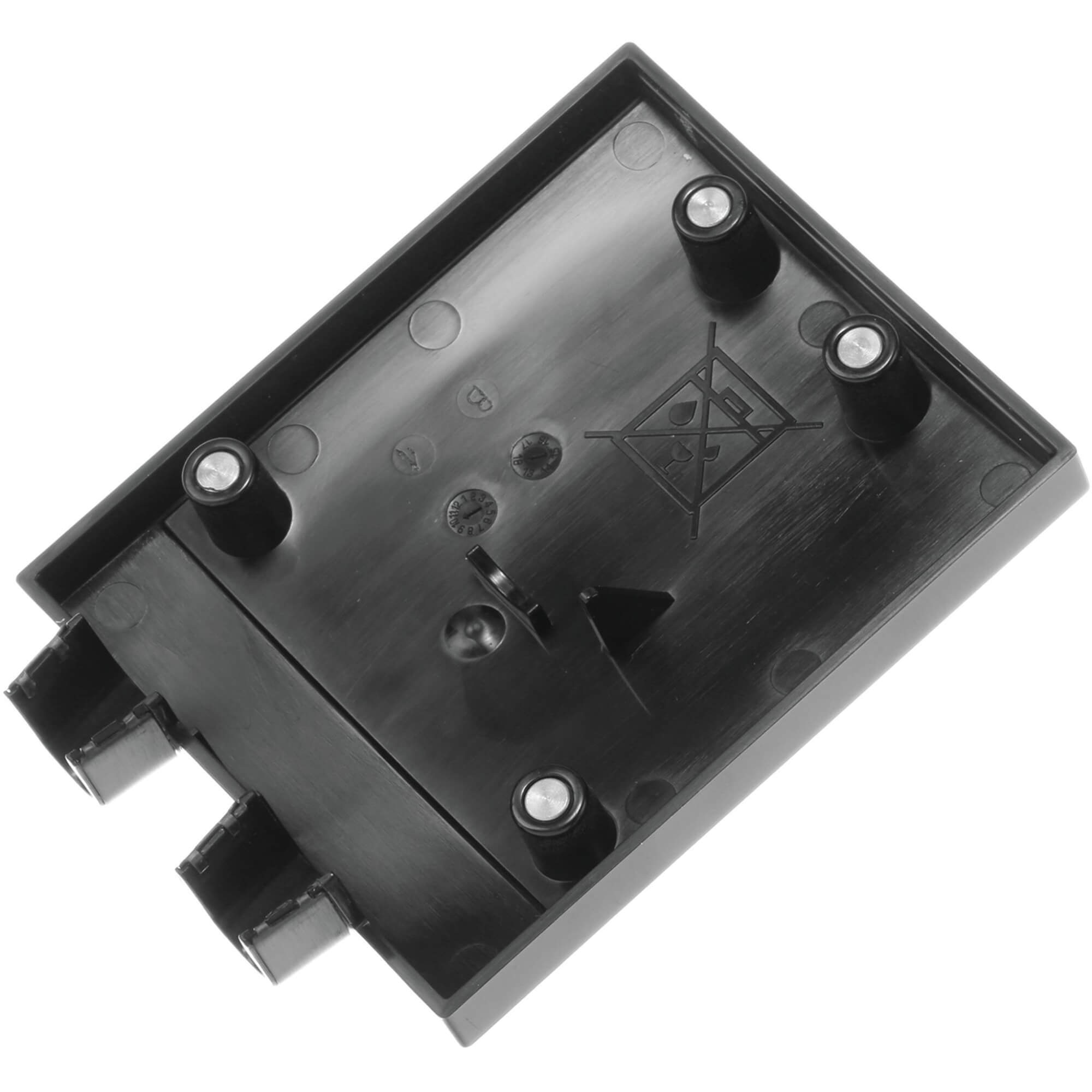 Abdeckung Kaffeeauslauf-Blende- schwarz-Edelstahl- vormont-m-Magnet- Bosch-Logo (BD-12025405)