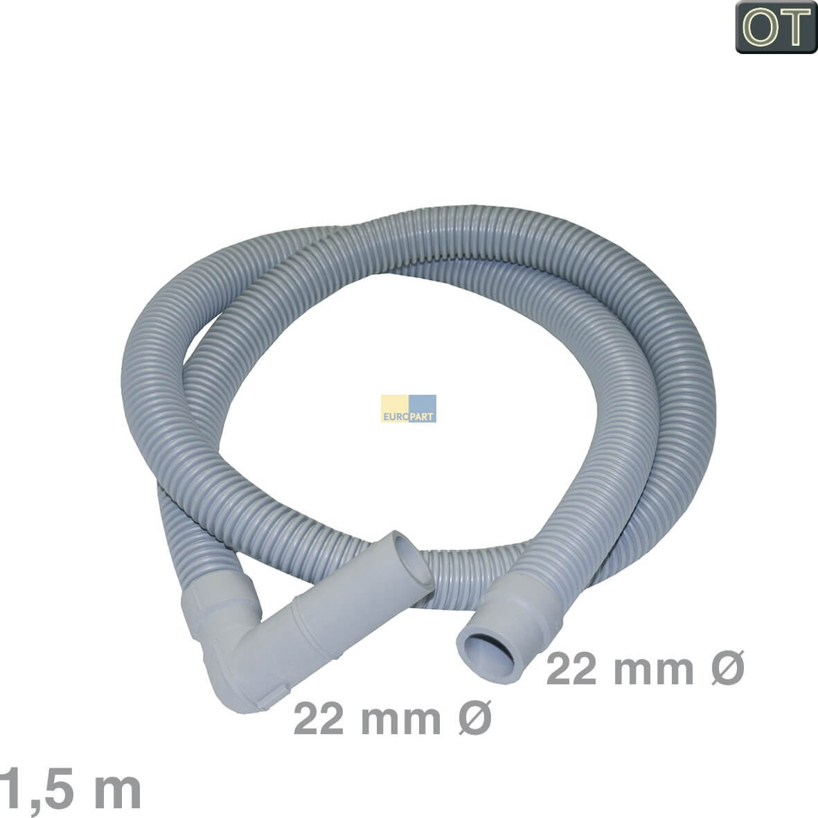 Ablaufschlauch Miele 9706850 22-22mm- 1- 5m f�r Geschirrsp�ler (9706850)