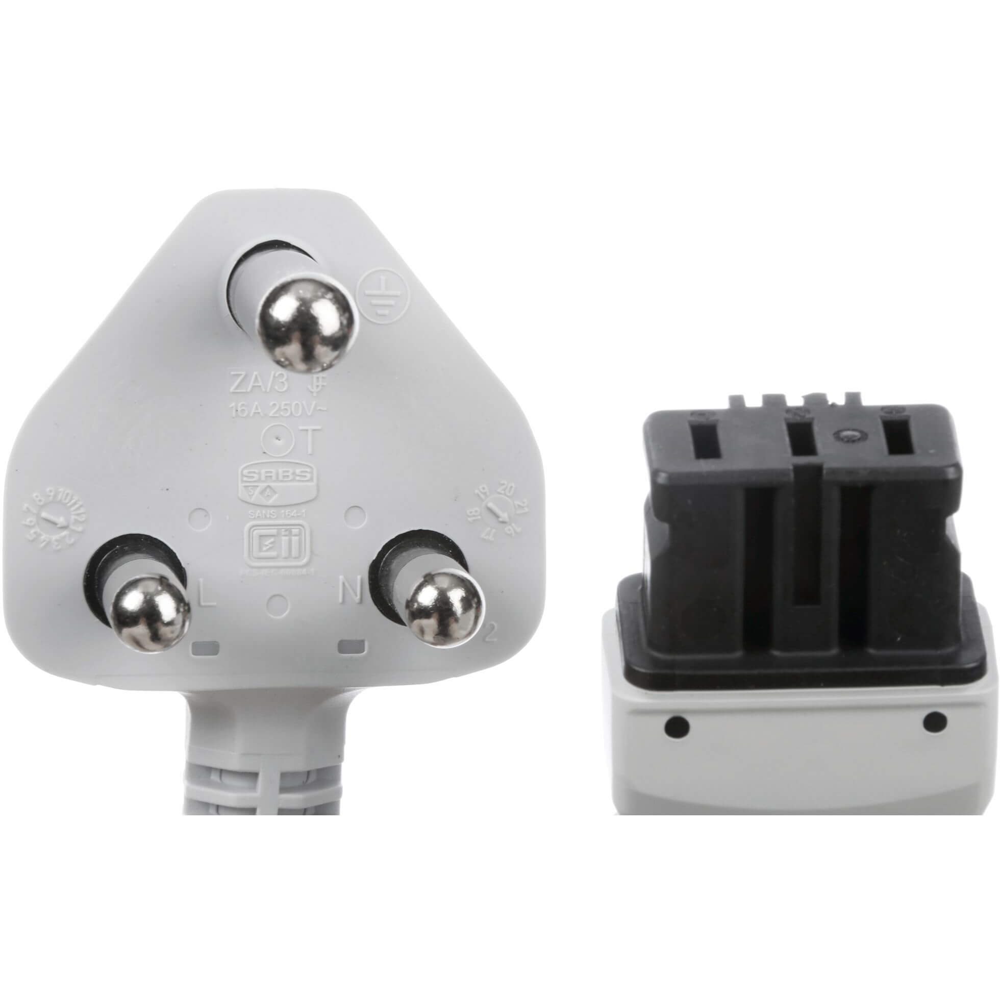 Anschlusskabel ZA-IN-Stecker f�r Einbauback�fen 16A- L�nge 1200 mm- grau- H05VV-F 3G1-5  Anschlusskabel ZA-IN-Stecker f�r Einbauback�fen 16A- L�nge 1200 mm- grau- H05VV-F 3G1-5 (BD-12008009)