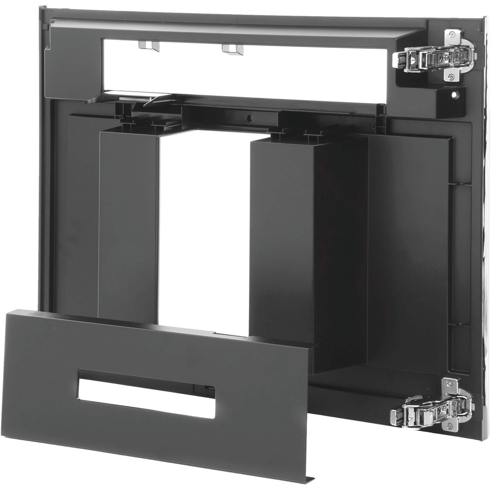 Bausatz Bosch Glast�r Chrom-Logo+Mittelpanel- Abdeckung Getr�nkeauslauf- H�henverstellung- schwarz (neue Struktur der Farbe) (BD-00775693)