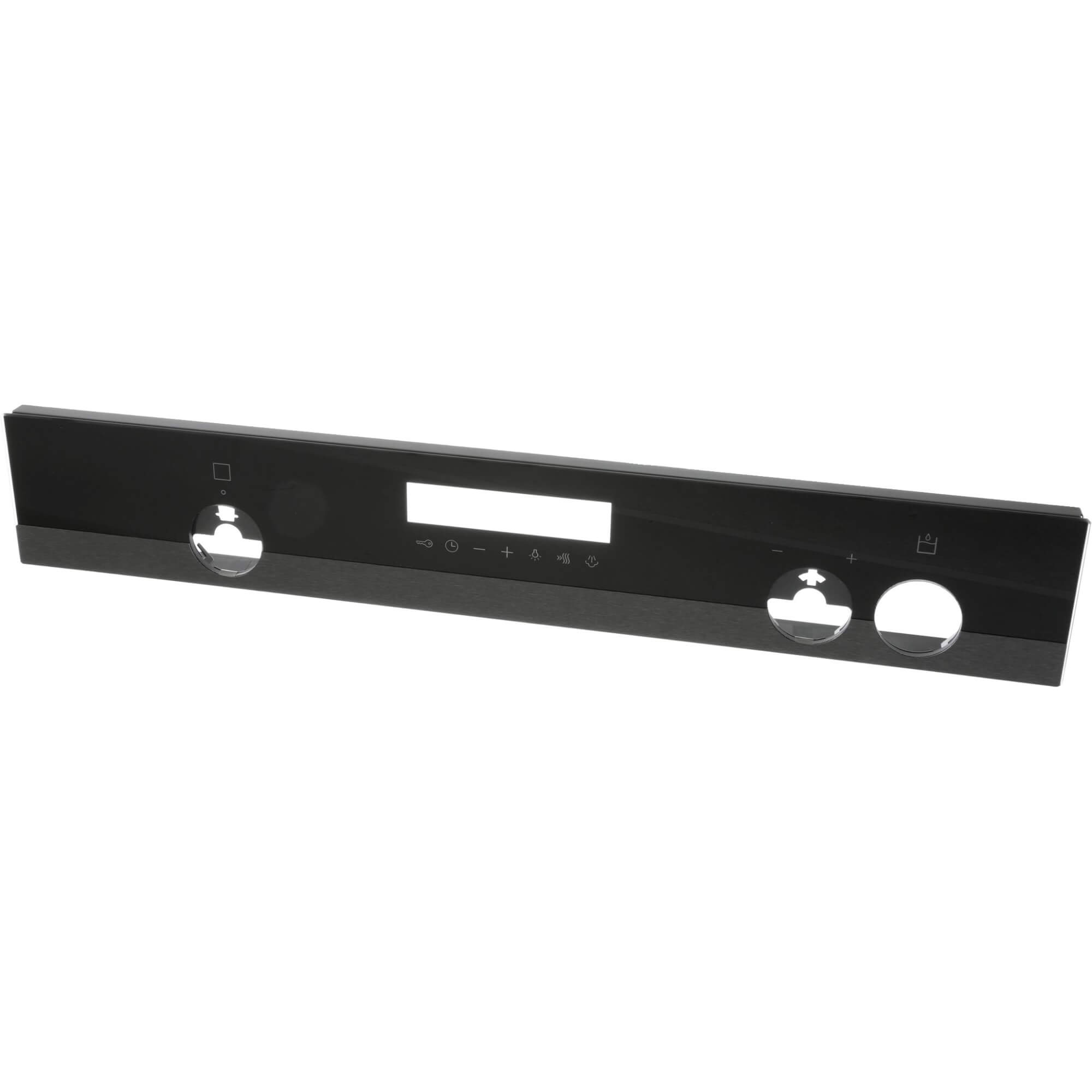 Bedienblende Glas schwarz- mit Edelstahlstreifen unten SE- Added Steam (BD-11034261)