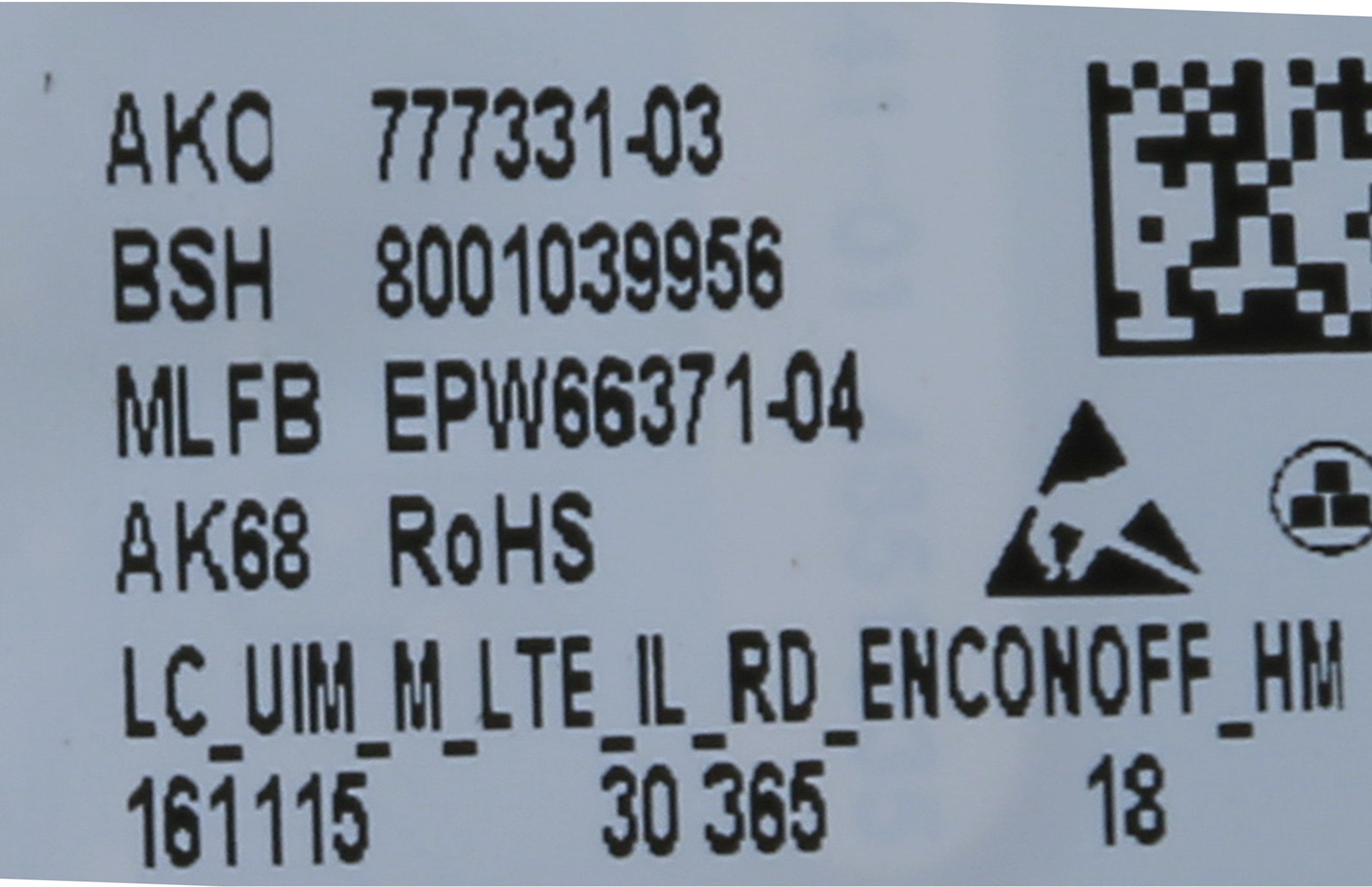 Bedienmodul programmiert FDZ-OU WAT28720 (BD-12026203)