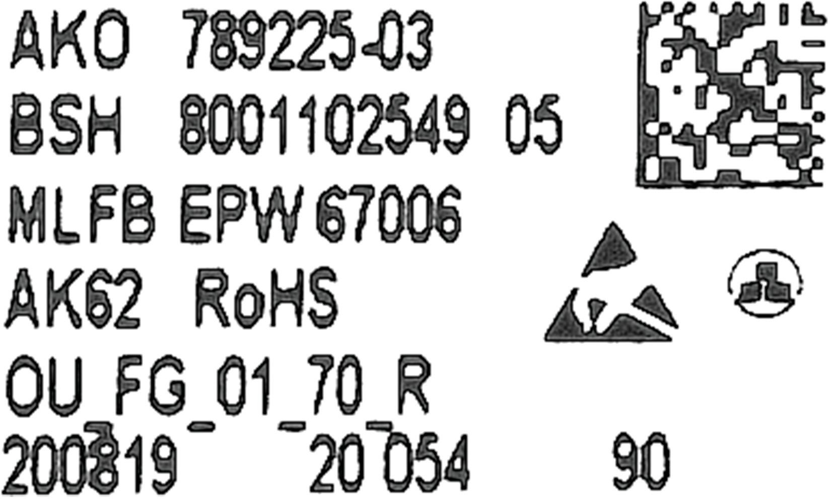 Bedienmodul programmiert SW PT ME703DA PT000x Modul uprogrammiert 12030838 (BD-11049660)