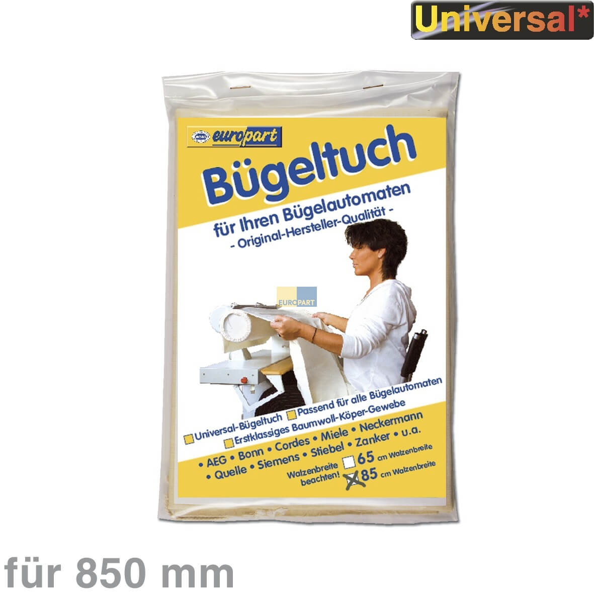 B�geltuch universal Walzbreite 85cm f�r Mangel B�gelautomat (307158)