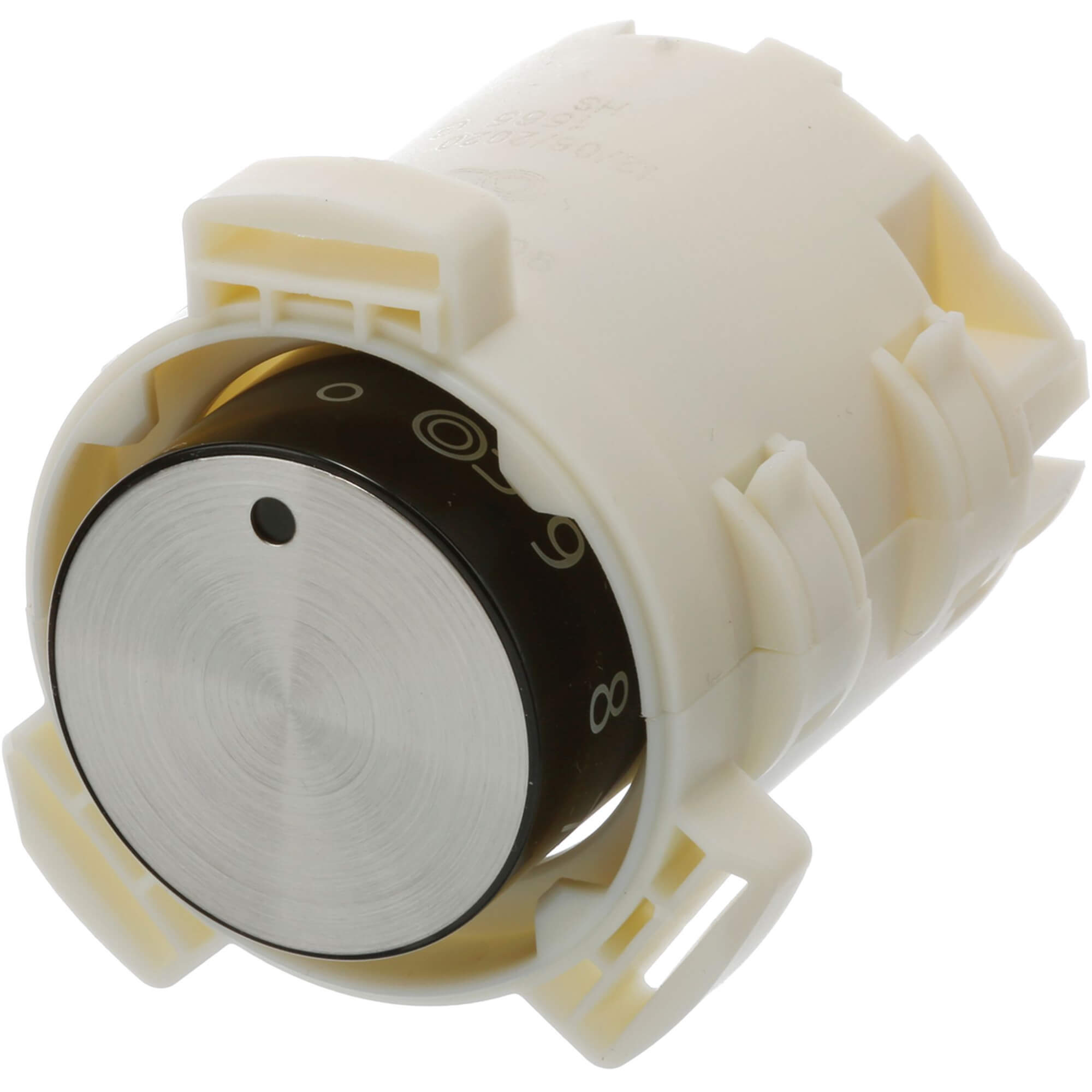 Drehgriff-Kochstelle mit Zonenzuschaltung- rund- versenkbar- schwarz- unbeleuchtet- Bedruckung: hellgrau (BD-10010657)