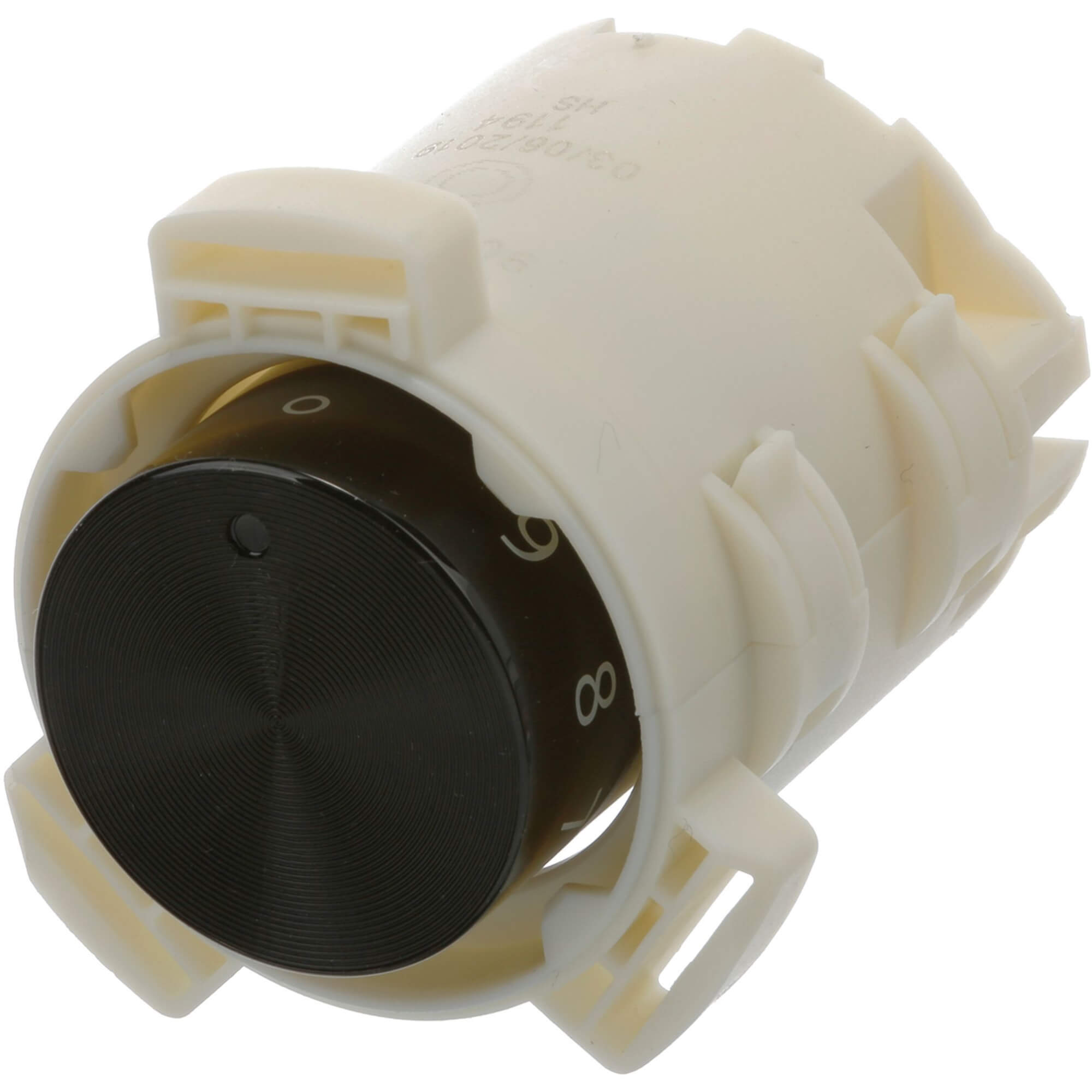 Drehgriff-Kochstelle Ohne Zonenzuschaltung- rund- versenkbar- schwarz- unbeleuchtet- Bedruckung: hellgrau (BD-10010632)