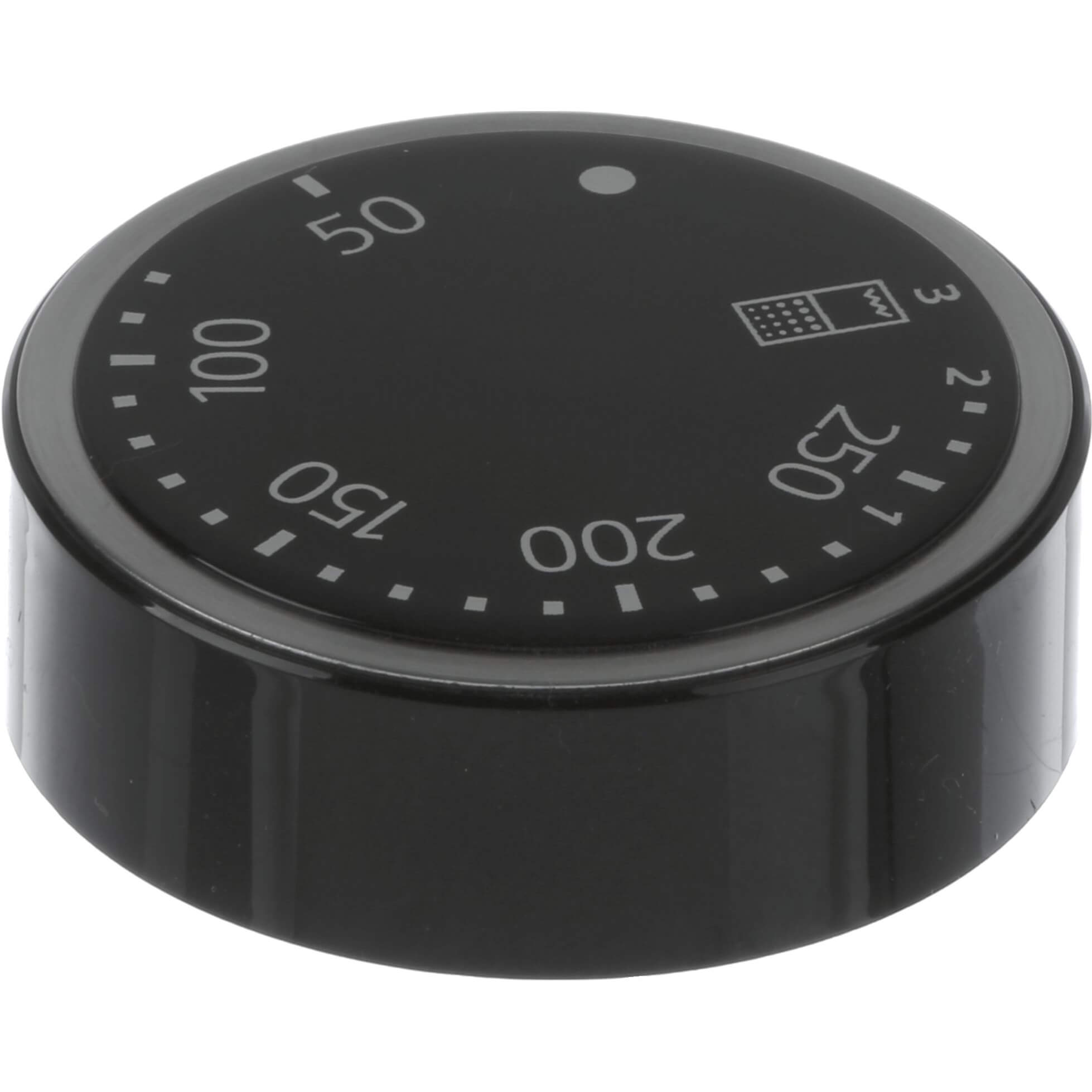 Drehgriff-Temperatur rund- feststehend- schwarz- unbeleuchtet- Bedruckungsfarbe: hellgrau (BD-10011605)