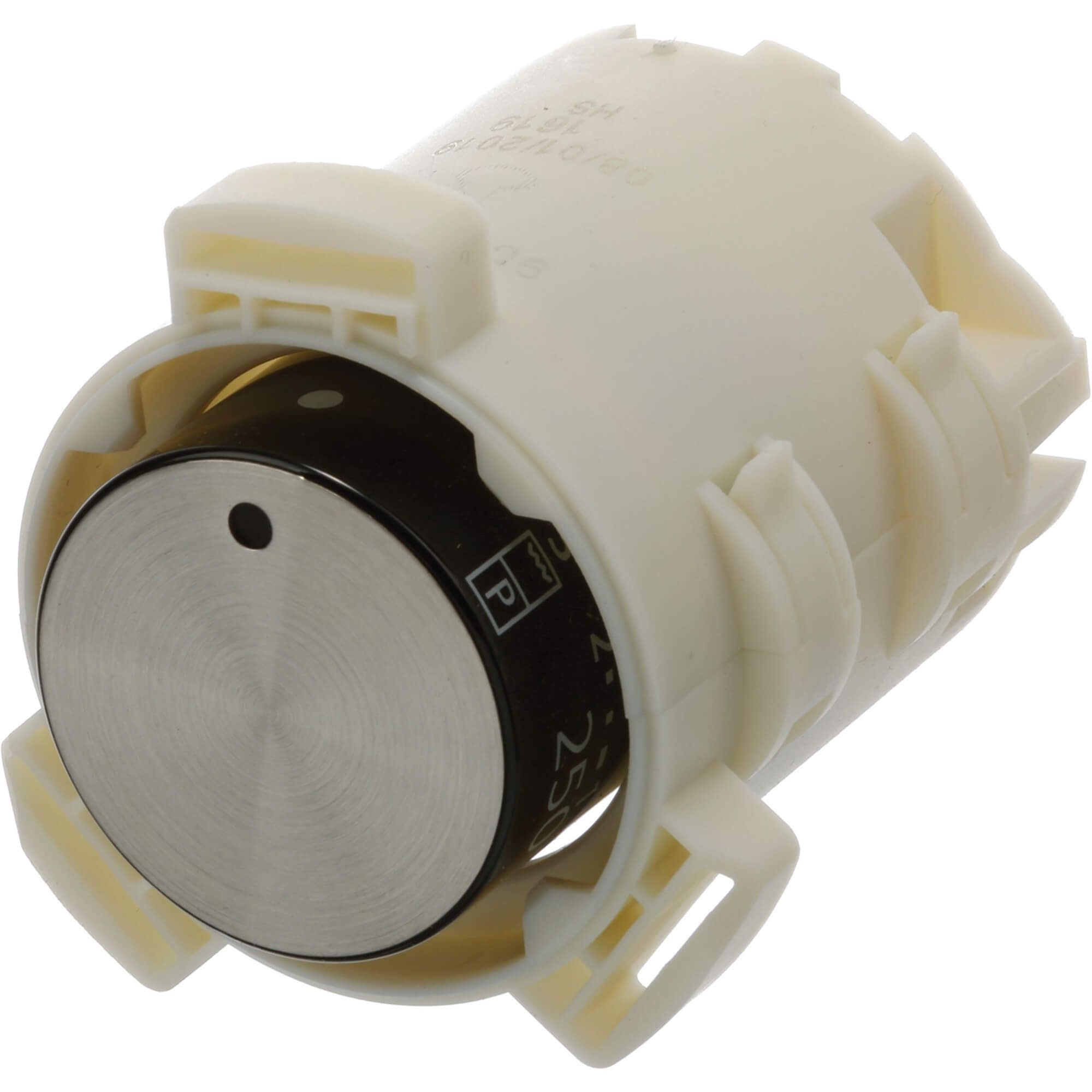 Drehgriff-Temperatur rund- versenkbar- schwarz- unbeleuchtet- Bedruckung: hellgrau (BD-10010659)