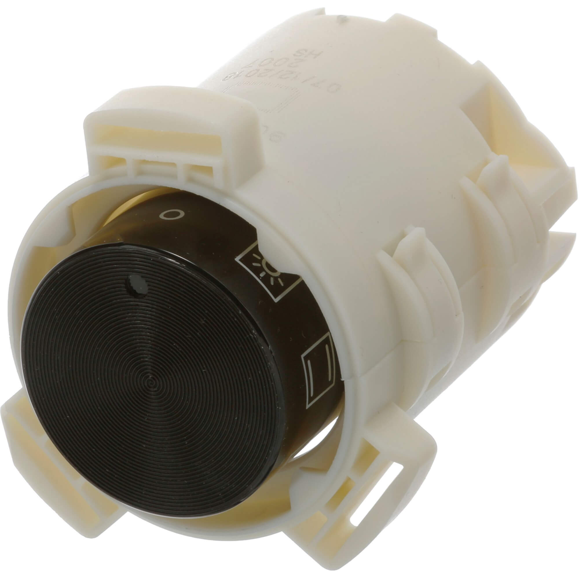 Drehgriff-Vorwahl rund- versenkbar- schwarz- unbeleuchtet- Bedruckung: hellgrau  Drehgriff-Vorwahl rund- versenkbar- schwarz- unbeleuchtet- Bedruckung: hellgrau (BD-10010631)