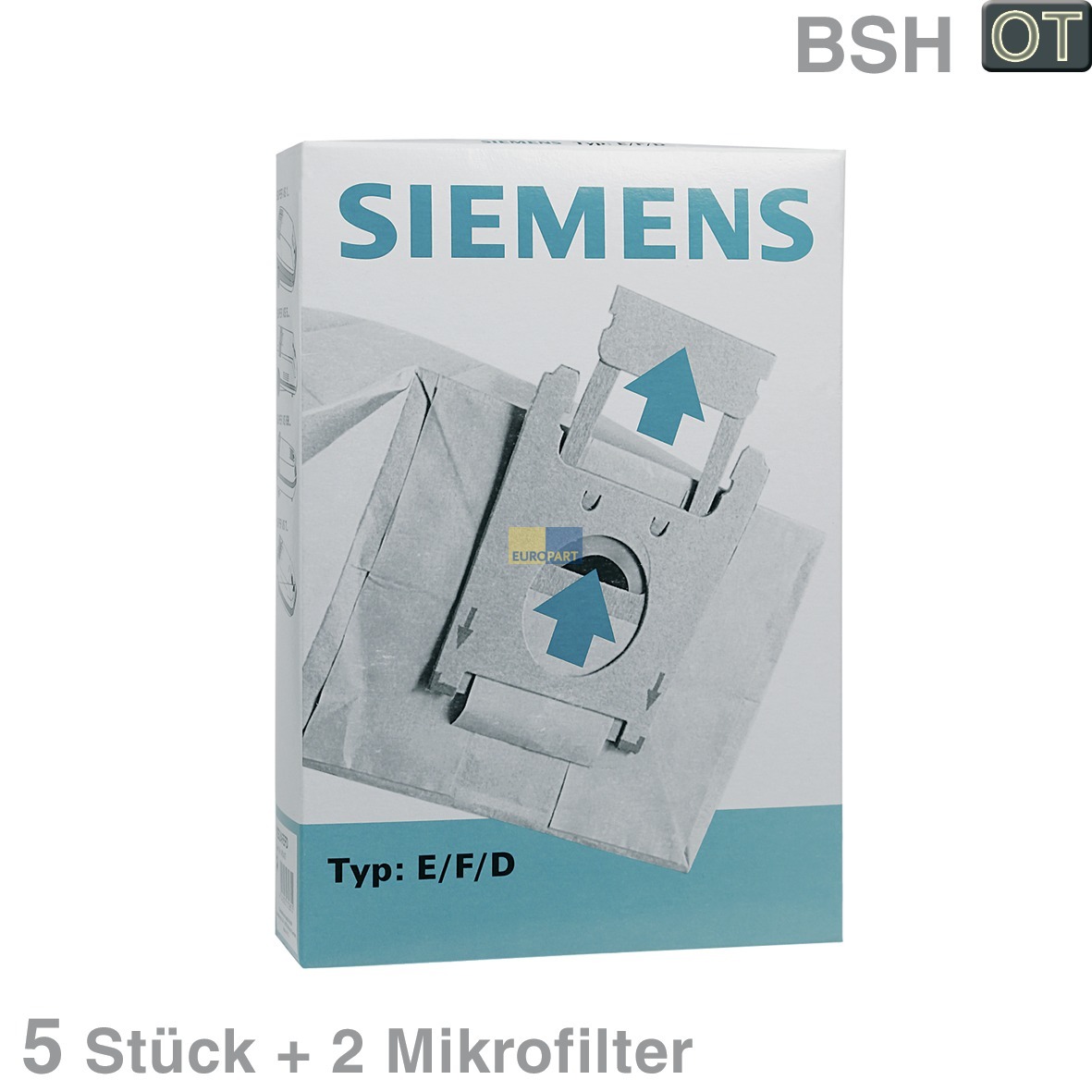 Filterbeutel BSH 00461407 Typ E-F-D VZ52AFEFD fr Staubsauger 5Stk (KD-00461407)