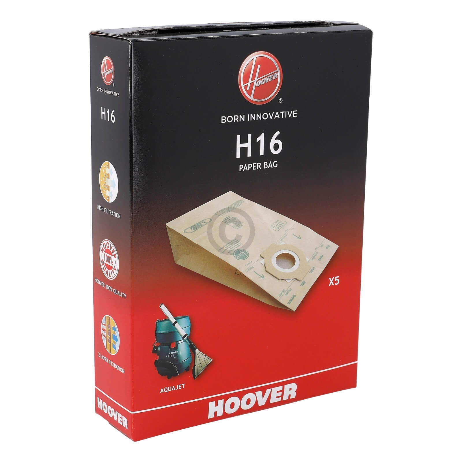 Filterbeutel HOOVER H16  f�r Kesselsauger 5Stk (KD-09173899)