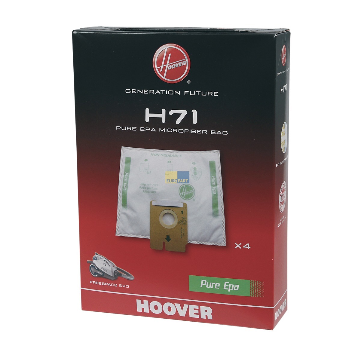 Filterbeutel HOOVER  H71 PureEpa fr Staubsauger 4Stk (KD-35601069)