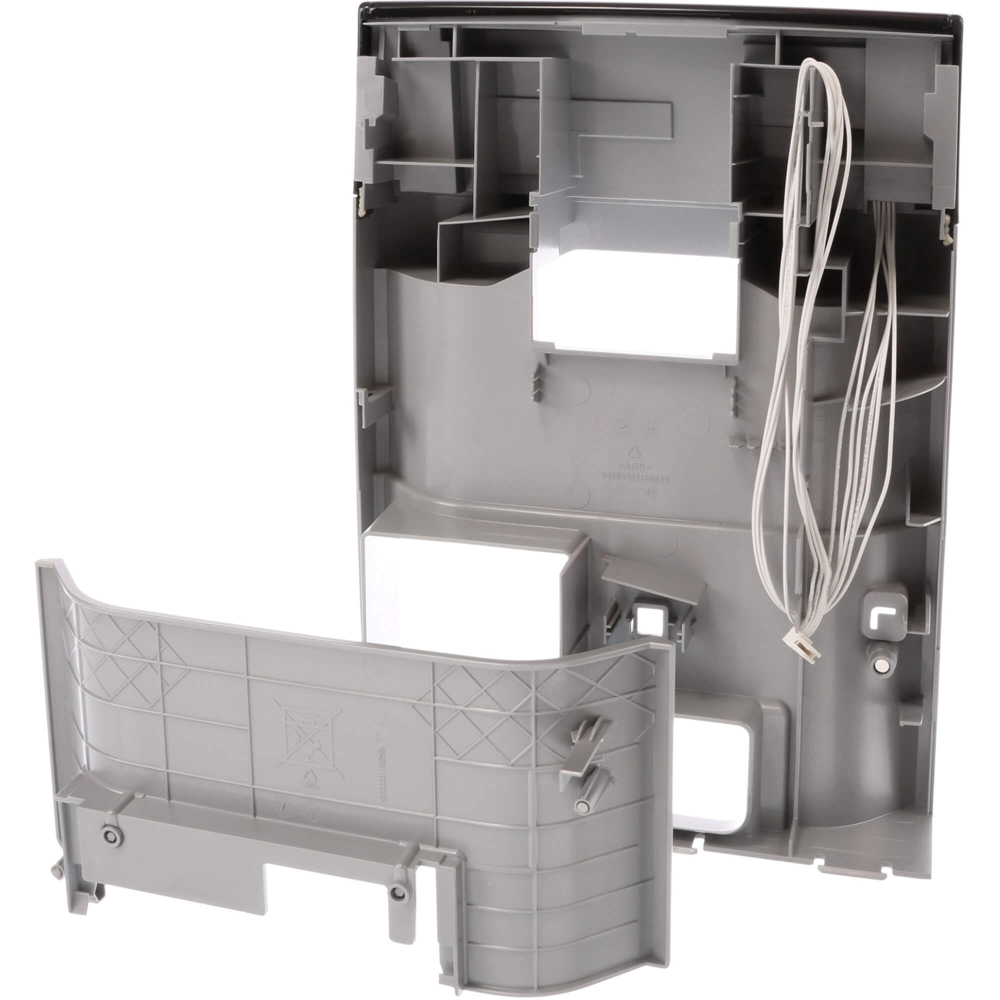 Geh�use-Vorderteil Set: Frontblende (Magnet- Verdrahtung- User Interface)- daylight silber RAL9006 mit Tropfschalenblende- daylight silber (RAL9006)- ABS (BD-11016918)