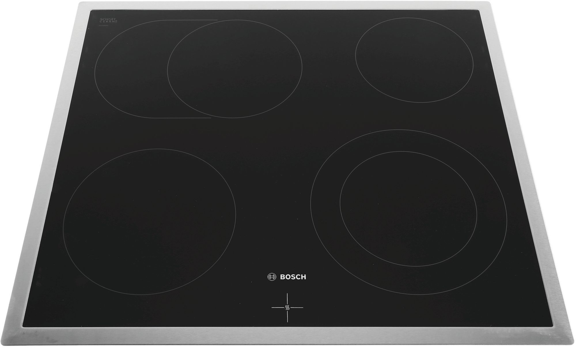 Glaskeramikfl�che Edelstahl-Rahmen BlackMagic (00773429)