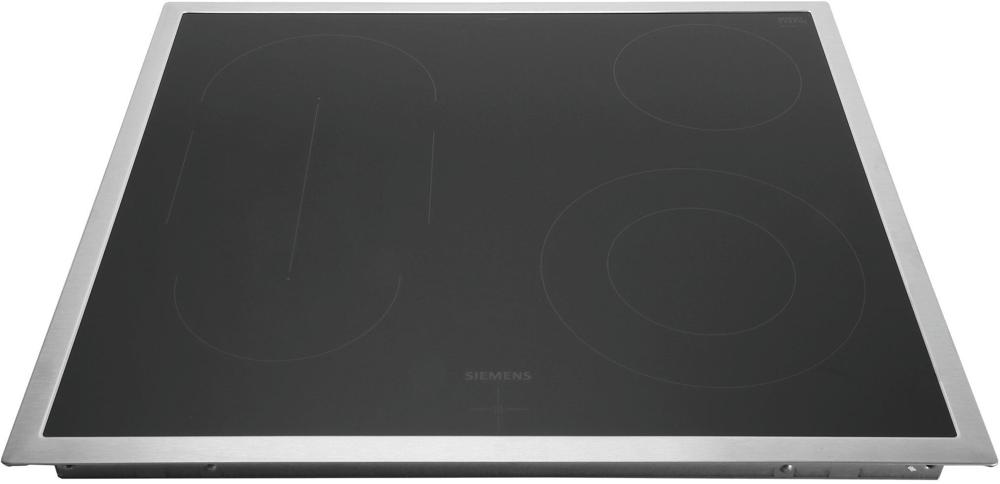 Glaskeramikfl�che Edelstahl-Rahmen  Glaskeramikfl�che Edelstahl-Rahmen (BD-00777433)