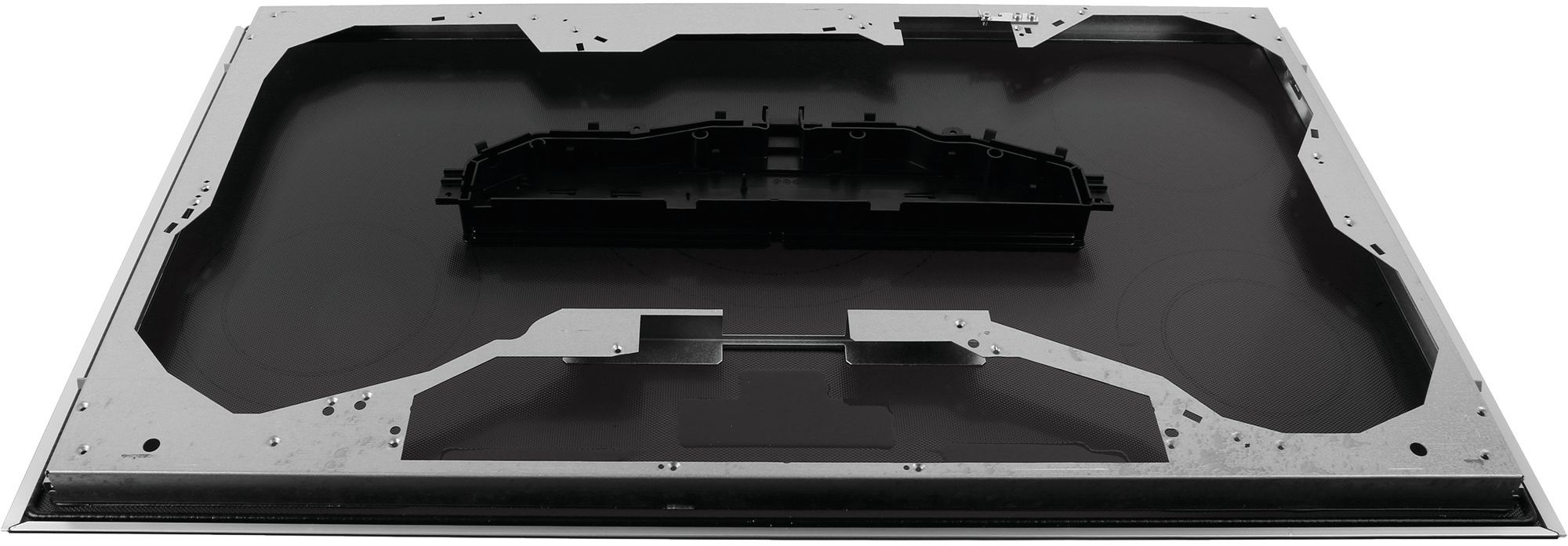 Glaskeramikfl�che Zierleisten l-r-v- Facetten v-h- +Rastnasen 174982 (grau)- +Erdungsklemme 611061 (BD-00682005)