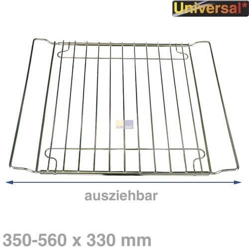 Grillrost 350-560mm ausziehbar 315mm tief universal f�r Backofen Herd (KD-806021)