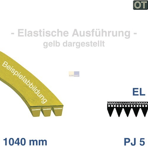 Keilrippenriemen 1040 PJ 5 EL Electrolux 150855001-7 Original (EA-1508550017)