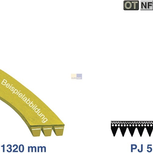 Keilrippenriemen 1320PJ5E Miele 5749920 hochspannungsgepr�ft f�r Waschmaschine Waschtrockner (EA-5749920)