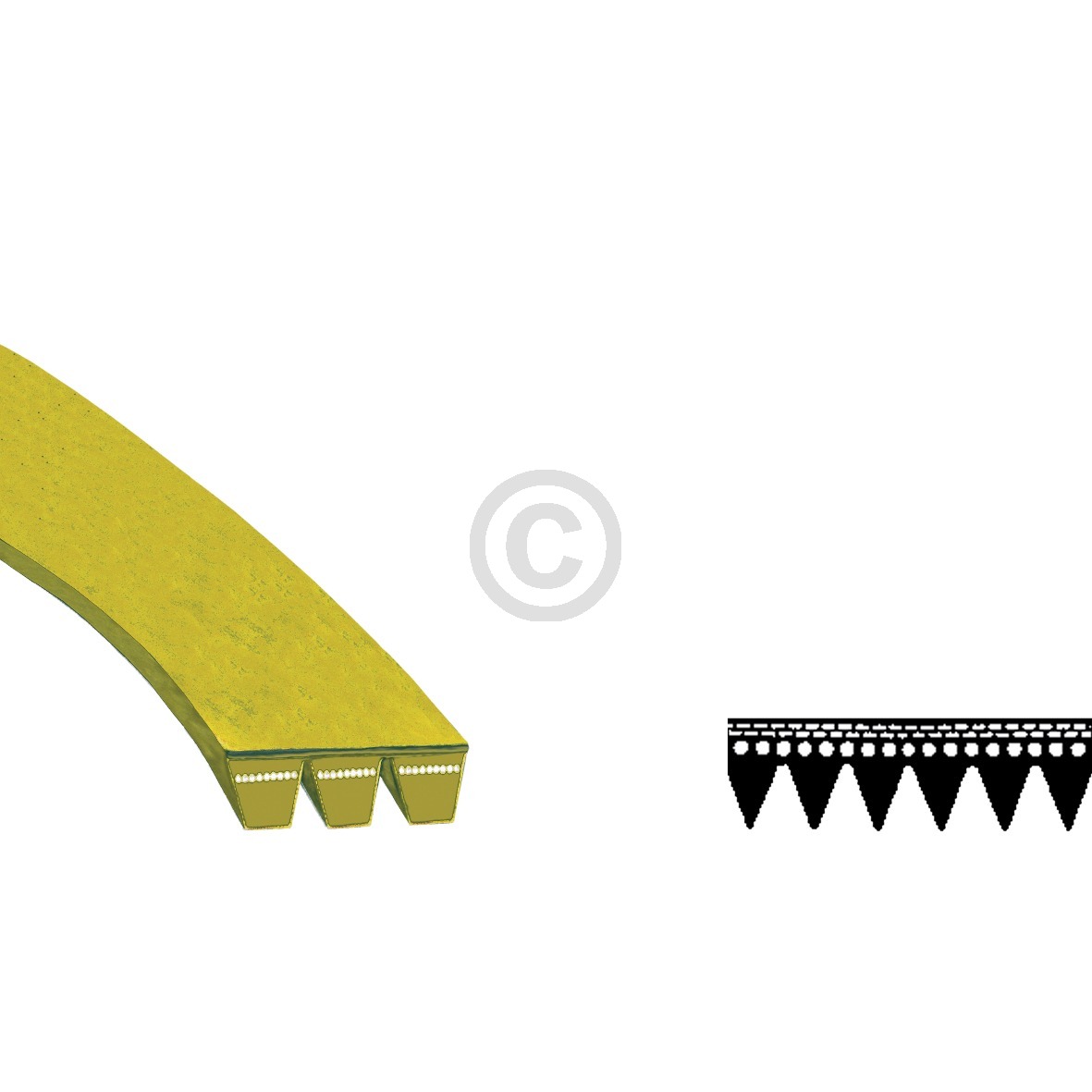 Keilrippenriemen AEG 124021010-2 1200PJ6EL elastisch fr Waschmaschine Waschtrockner (EA-1240210102)