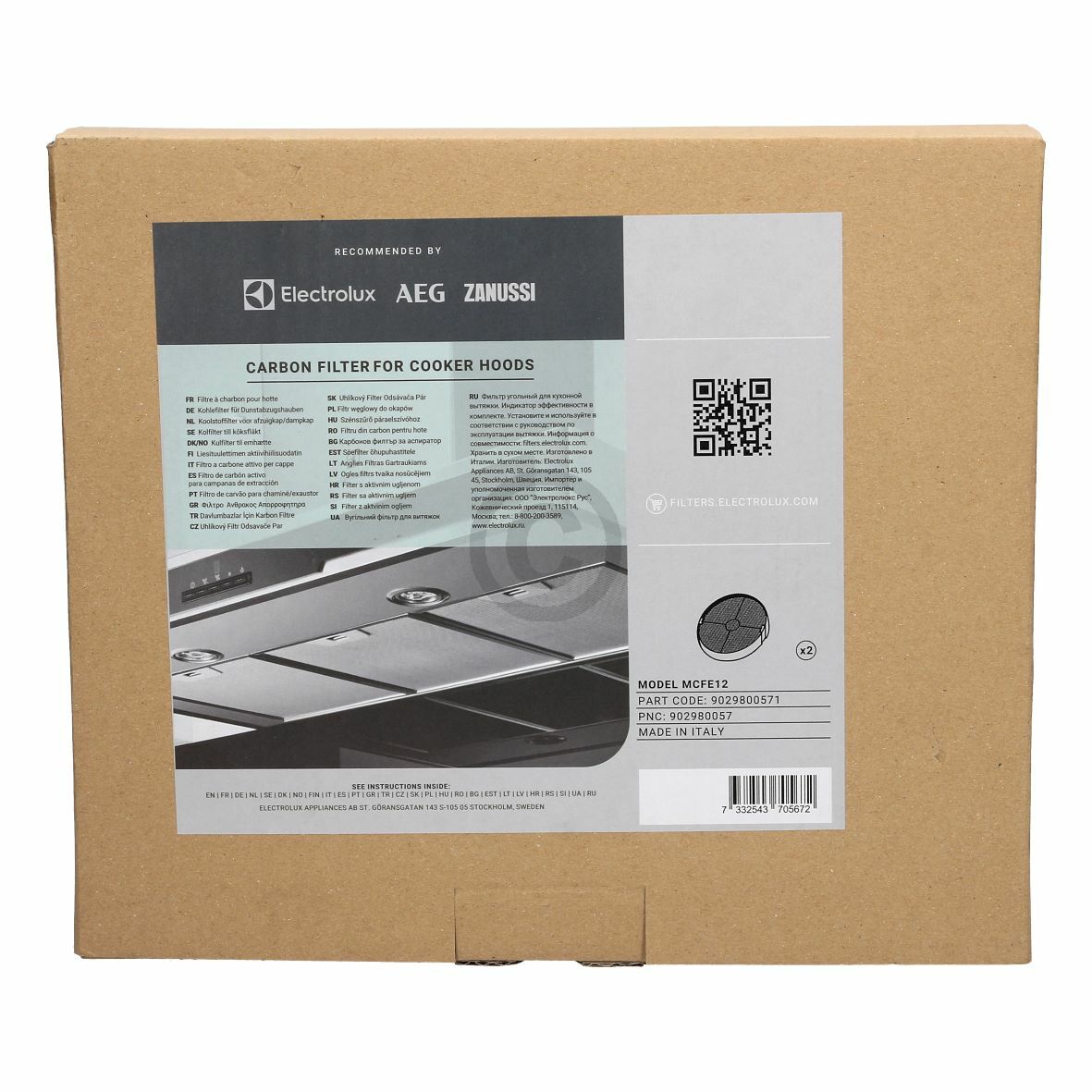 Kohlefilter Set Type47 Electrolux 9029800571 MOD-47 f�r Dunstabzugshaube 2Stk (EA-9029800571)