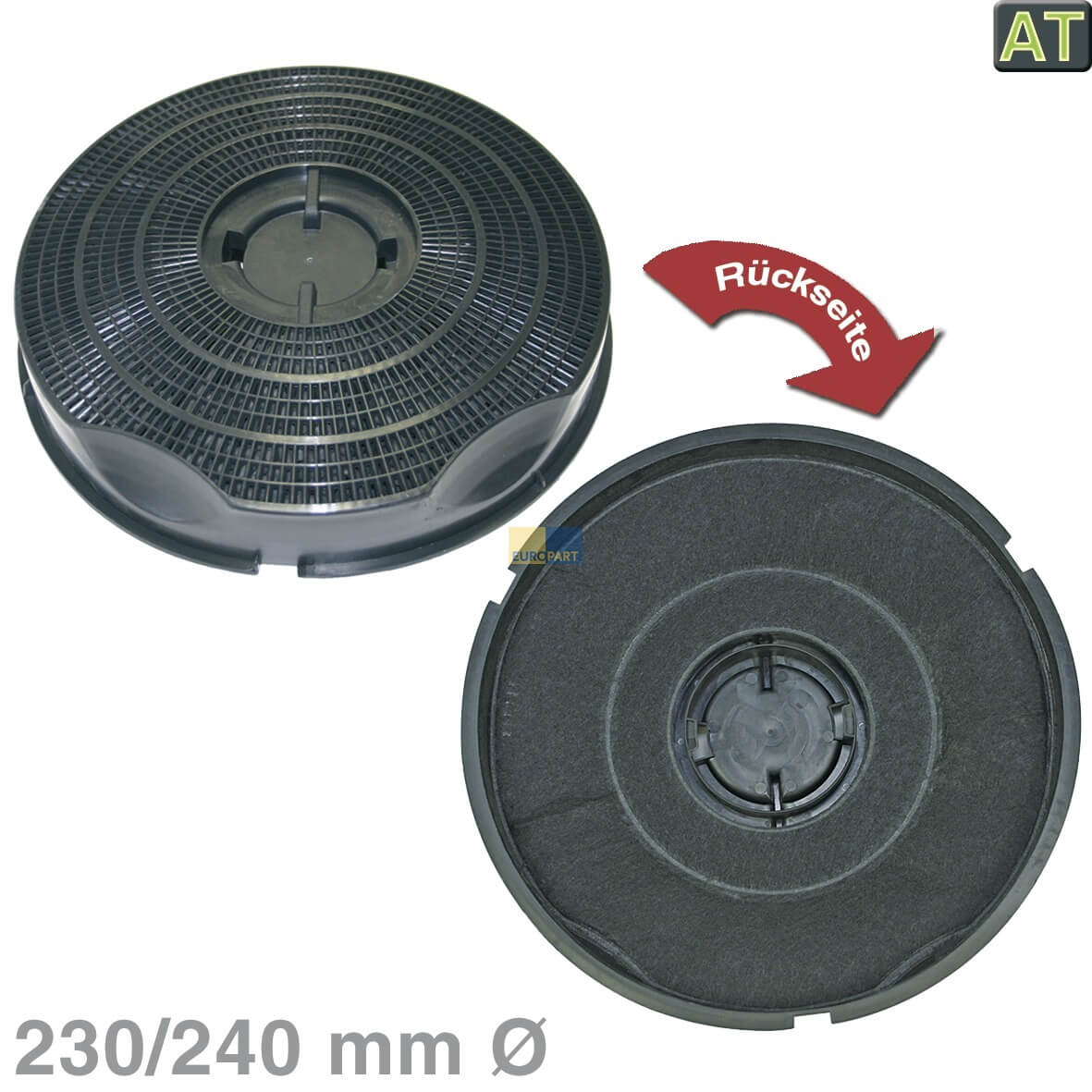 Kohlefilter Type30 Whirlpool 484000008609 240mm- f�r Dunstabzugshaube (KD-484000008609)