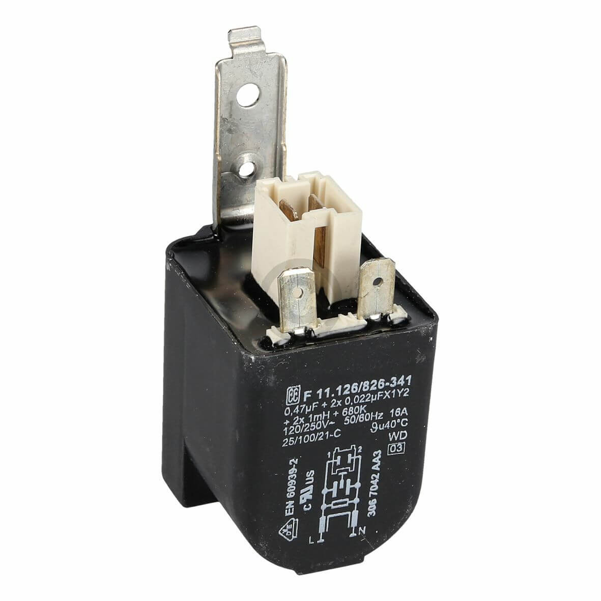 Kondensator-Netzfilter 470nX1+580K+222nY+21mH-16A-50-60Hz (BD-00261015)