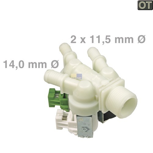 Magnetventil 3-fach 180- 11- 5mm+14- 0mm- Electrolux 124947214-1 f�r Waschmaschine (1249472141)