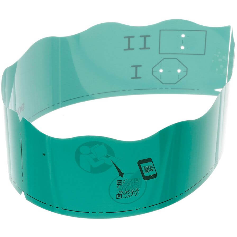 Schablone Bohrschablone f�r variables T�rscharnier 50mm f�r 45cm breite Ger�te (KD-11029813)