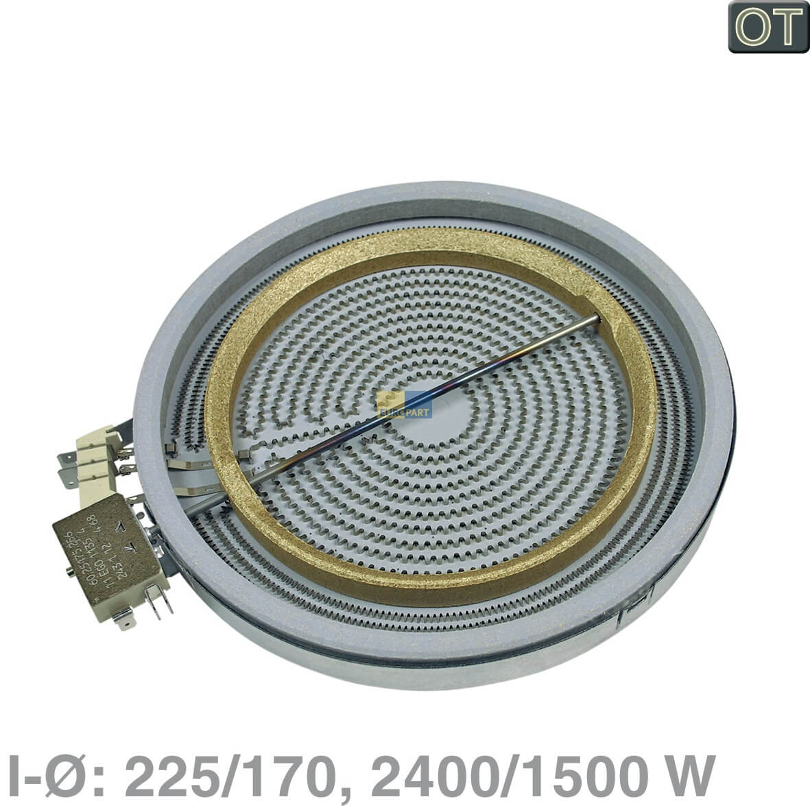 Strahlheizk�rper Zweikreis BSH 00494747 EGO 10-53213-494 f�r Kochfeld Herd (BD-00494747)