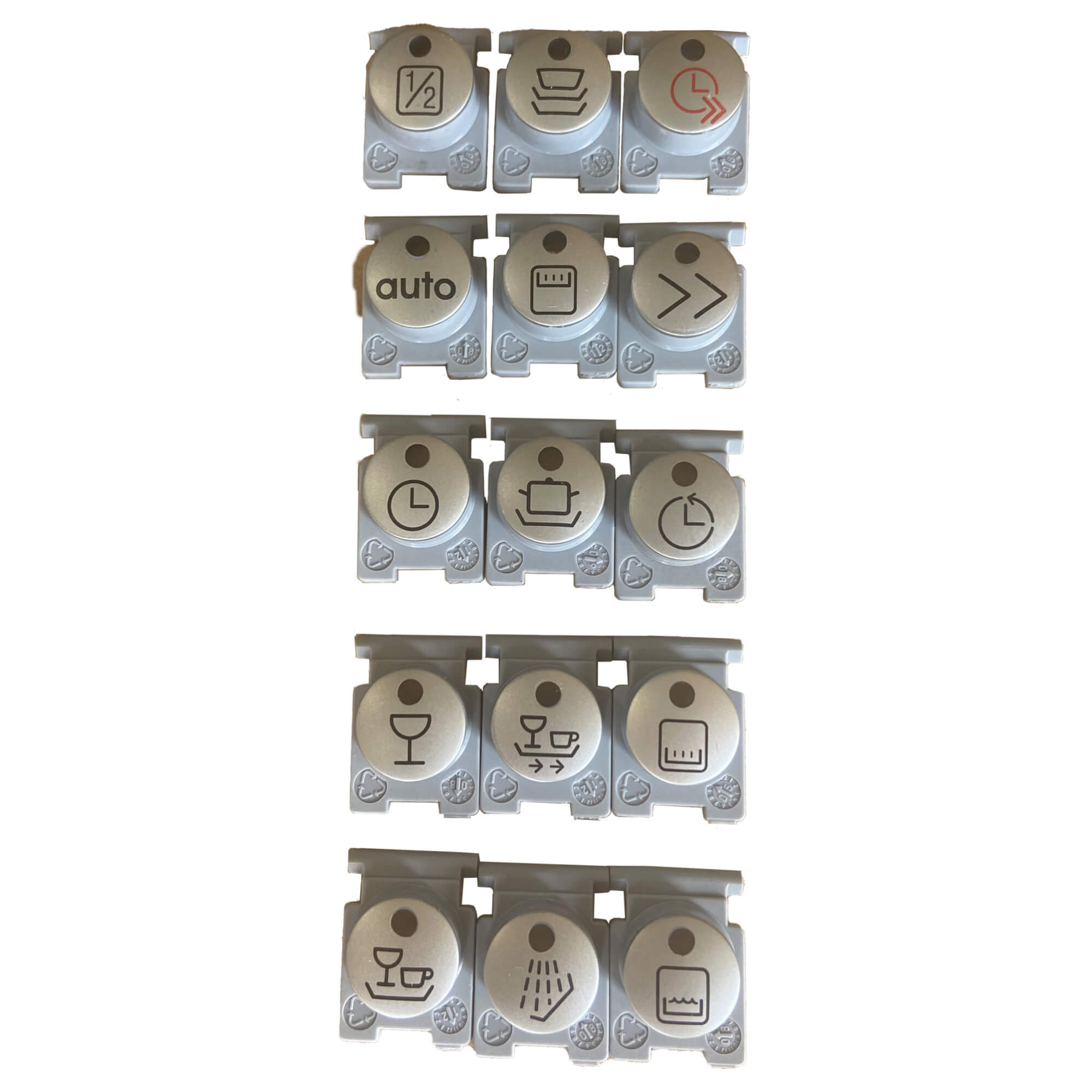 Tastensatz Edelstahl- Wippentasten f�r alle Progr- 636-VI (EA-00603630)