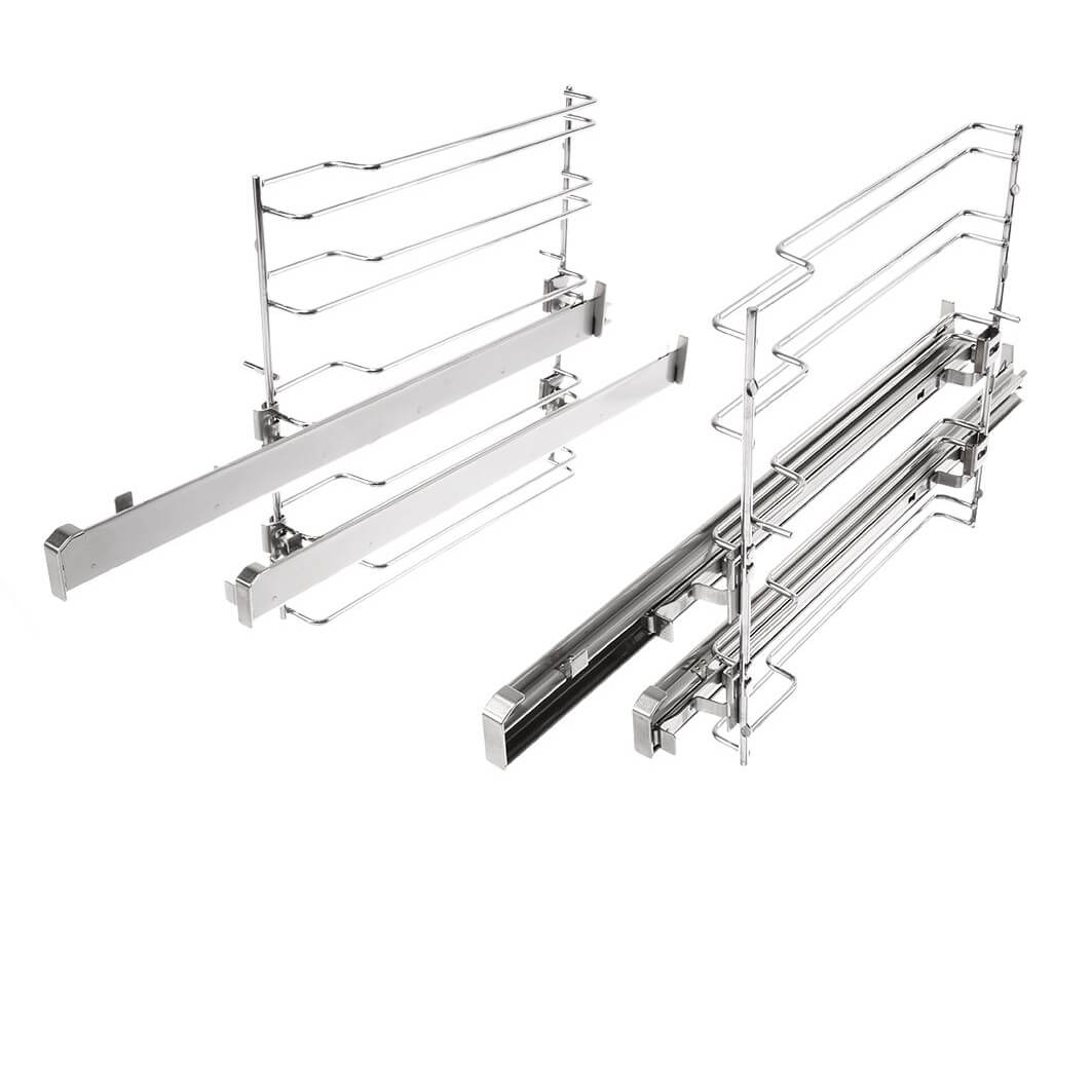 Teleskopauszug 2-fach Gitter und Cliprail (links und rechts)- nicht f�r Pyrolyse- max  15 kg (BD-17008735)