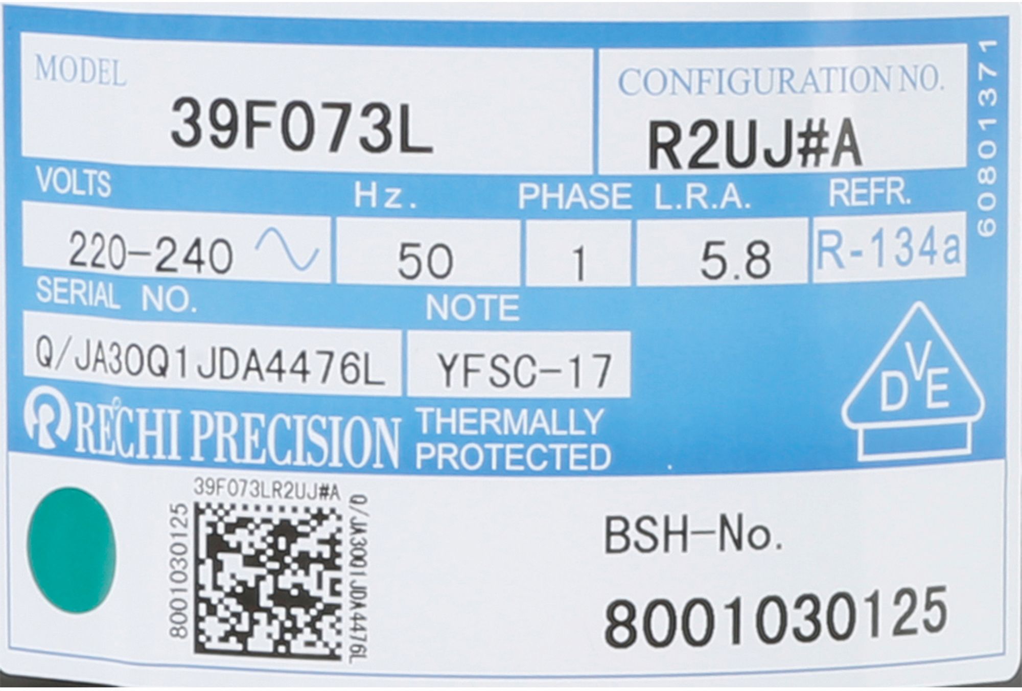 Verdichter K�ltemittel R134A (EA-00145869)